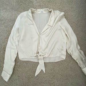 Wilfred crop tie top long sleeve